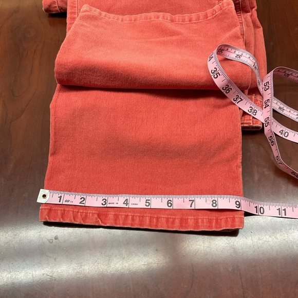 Talbots Petites Corduroy Jeans Coral Straight Leg Stretch Women’s Size 12P - Picture 10 of 11
